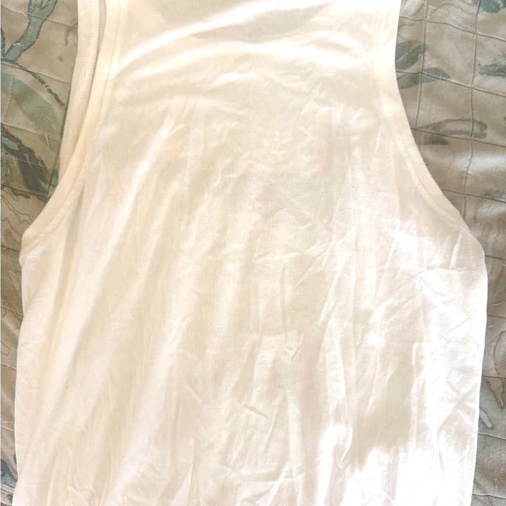 Nike White Tank Top with Black and Orange Accents - Picture 2 of 2